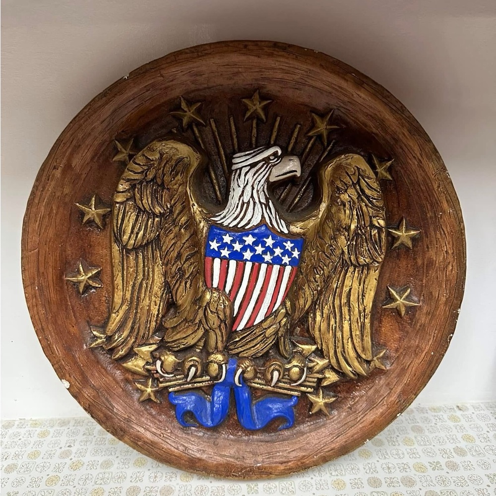 Patriotic Eagle Wall Plaque